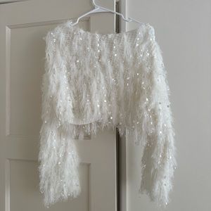 Fuzzy White Altar’d State Sweater